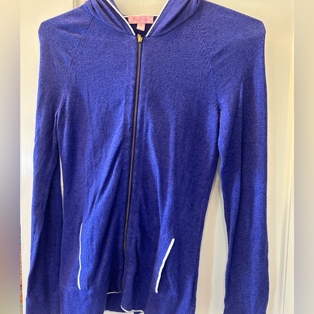 Blue Zip Up Sweater